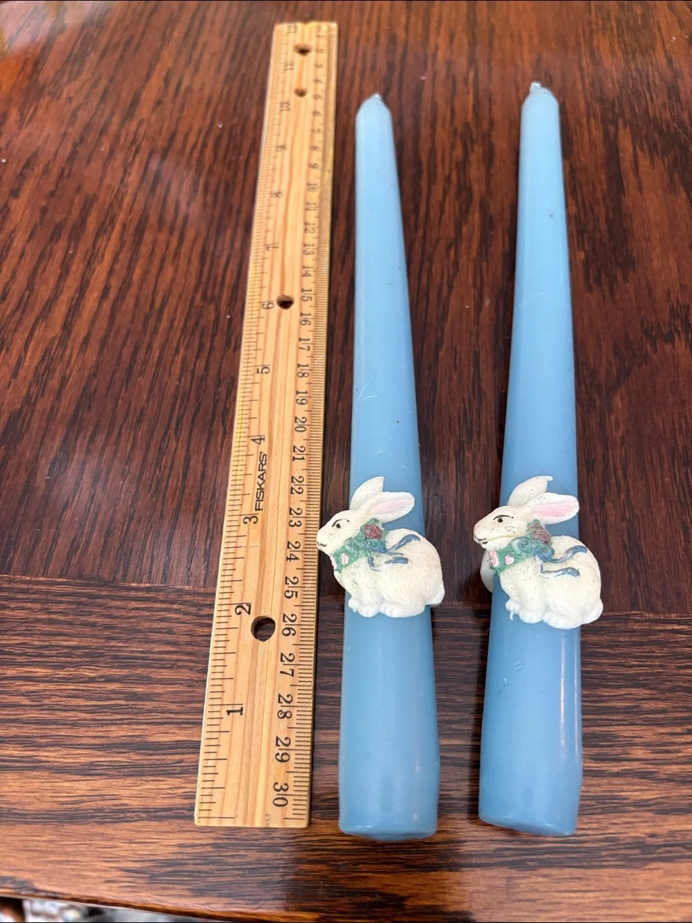 Anthropology Set of 2 festive Easter Bunny 🐰 taper candles